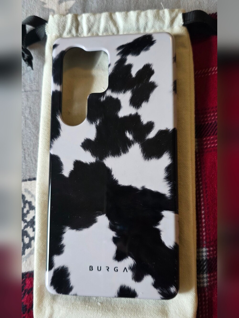BURGA Black & White Cow Print Phone Case